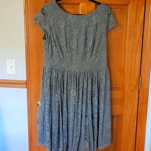 Gray lace dress 2XL NWOT